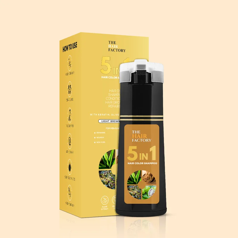 Light Brown 5-in-1 Hair Color Shampoo